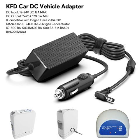 24V 120W tragbares CPAP-Sauerstoffkonzentrator-DC-Fahrzeugladegerät