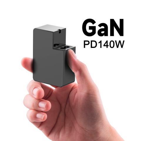 Desktop GaN 140W USB C PD Netzteil mit 4 austauschbaren Steckern