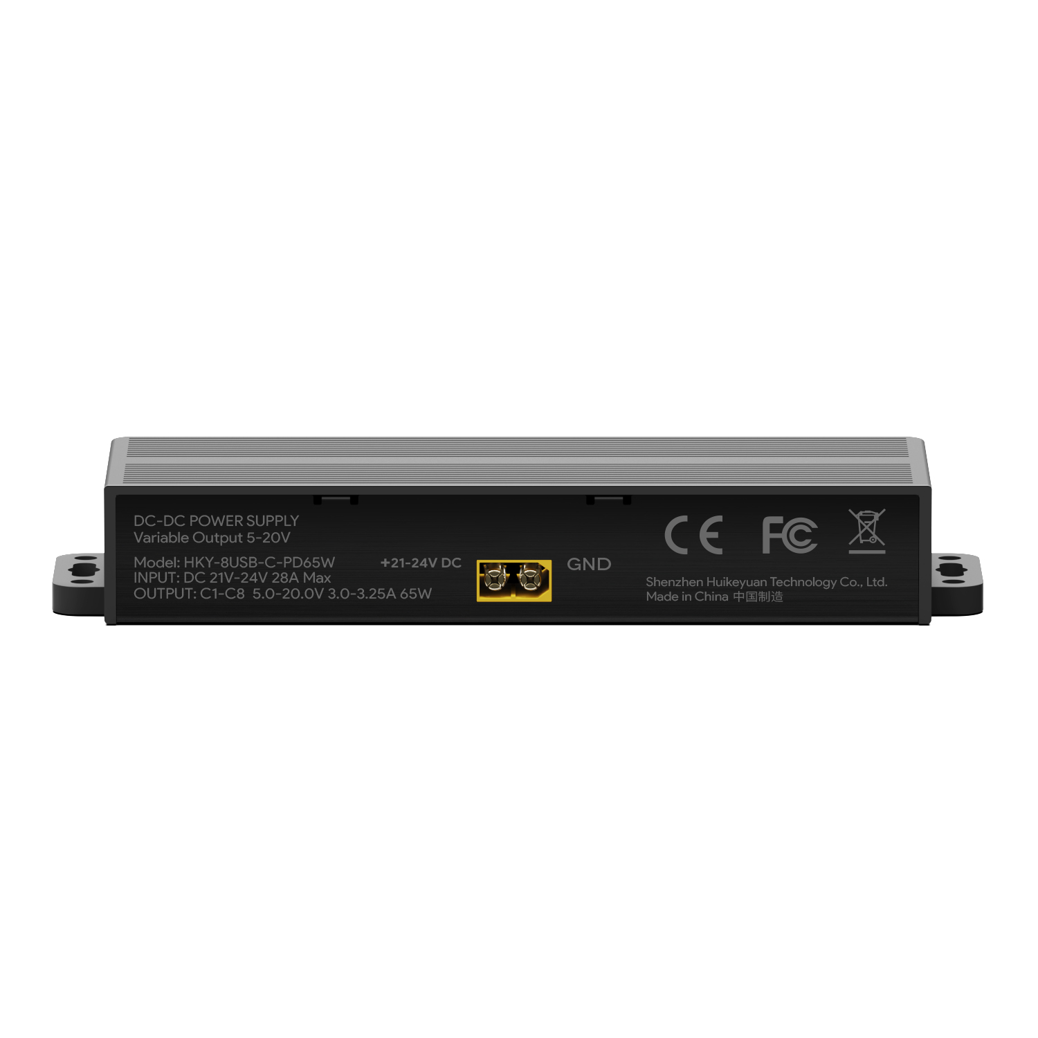 Tragbarer USB-C-Ladehub mit 8 Anschlüssen, 65 W pro Anschluss