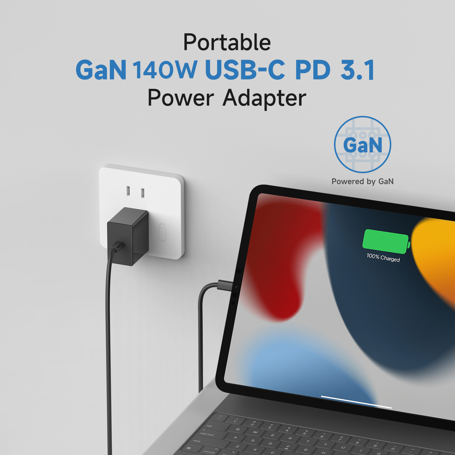 GaN III 140 W USB-C PD-Netzteil, UK-Stecker