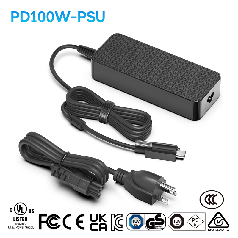USB-C PD100W-Leistungsadapter mit Schraubenschloss
