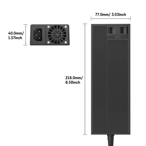 GaN 20V28A 560W AC-DC-Netzteil mit Lüfter